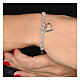 Agios bracelet of 925 silver, white rhinestones and heart-shaped charm s2