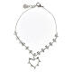 Agios bracelet of 925 silver, white rhinestones and heart-shaped charm s3