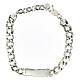 Pulsera Benedictus hombre plata rodiada Jesús crucificado s3
