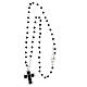 Agios necklace of 925 silver with cross-shaped pendant and black rhinestones s4
