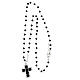 Collana in argento 925 Agios croce zirconi neri s4