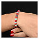 Benedictus bracelet with red and light blue natural stones, 925 silver s2