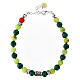 Agios bracelet with dark and light green natural stones, 925 silver s2