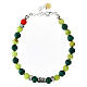 Bracelet Agios pierres naturelles vert clair et foncé argent 925 s3