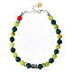 Agios bracelet with light and dark green natural stones in 925 silver s2