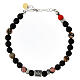 Pulsera Agios con piedras negras naturales plata 925 s3