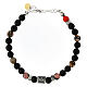 Agios bracelet with natural black stones 925 silver s2