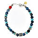 Agios bracelet, dark and light blue natural stones, 925 silver s2