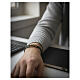 Bracelet Pater doré en cuir Benedictus argent 925 s1