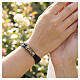 Armband Echtleder Blau Pater aus Silber 925 Benedictus s2