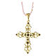 Collana Benedictus pietre e croce dorata zirconi argento 925 s3