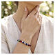 Benedictus bracelet of 925 silver, red green and purple natural stones s2