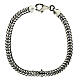 Bracciale Agios argento fin. rutenio con croce e zirconi neri s3