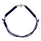 Agios blue fabric bracelet with cross and black zircons s2