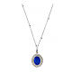 Collana Agios argento 925 con cammeo blu e zirconi s2