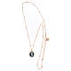 Agios rosé necklace with black cameo and white rhinestones s3