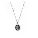 Agios 925 silver necklace with black cameo and rhinestones s1