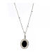 Agios 925 silver necklace with black cameo and rhinestones s2
