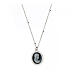 Collana argento 925 Agios con cammeo nero e zirconi  s1