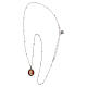 Agios 925 silver Mary necklace, red cameo and white zircons s3