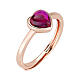 Anello cuore zircone rosa argento rosé 925 Amen  s1