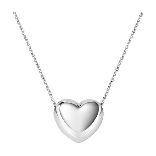 Collier coeur coulissant Amen argent 925 rhodié 1