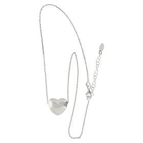 Amen sliding heart necklace in rhodium-plated 925 silver