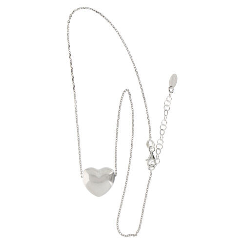 Amen sliding heart necklace in rhodium-plated 925 silver 2