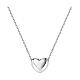 Amen necklace of rhodium-plated 925 silver with sliding heart s1