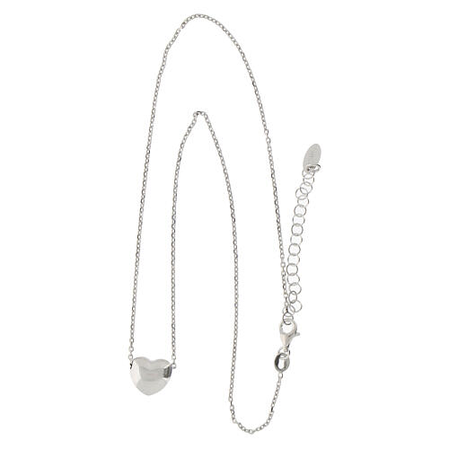 Collana cuore argento rodiato 925 Amen 2