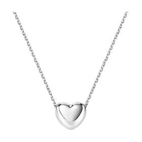 Amen 925 rhodium-plated silver heart necklace