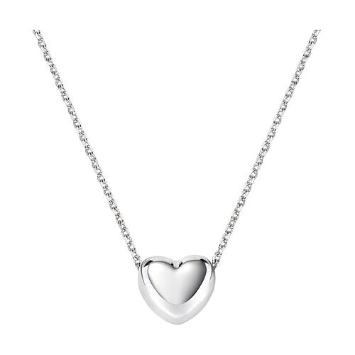 Amen 925 rhodium-plated silver heart necklace 1