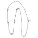 Amen necklace of rhodium-plated 925 silver with heart-shaped white rhinestones s2