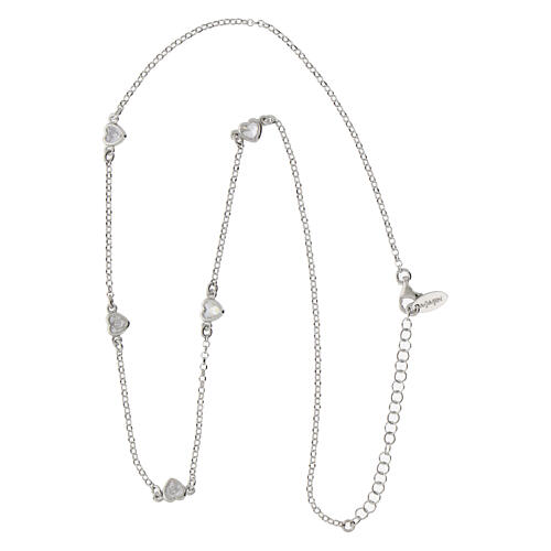 Collar plata 925 rodiada zircones blancos Amen 2