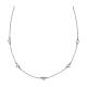 Amen 925 rhodium-plated silver necklace with white zircons s1