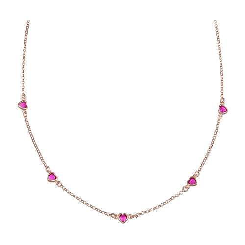 Collar plata 925 rosada zircones rosa Amen 1