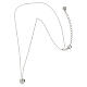 Amen necklace of rhodium-plated 925 silver, heart-shaped pendant with rhinestones s2
