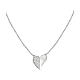 Collana charm Amen cuore argento 925 rodiato e zirconi s1