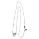 Collana charm Amen cuore argento 925 rodiato e zirconi s2