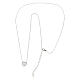 Collier argent 925 rhodié coeur de zircons blancs Amen s3