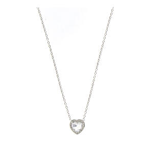 Collana argento 925 rodiato charm e zirconi Amen