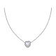 Amen charm and zircon necklace in rhodium-plated 925 silver s1