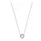 Amen charm and zircon necklace in rhodium-plated 925 silver s2