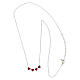 Collana Amen quadricuore magnetico e zirconi rosa e bianchi  s3