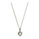 Collier argent 925 Amen charm coeur et zircons s2