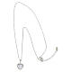 Collar plata rodiada 925 Amen corazón zircón blanco s3