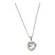 Collana argento rodiato 925 Amen cuore zircone bianco s2