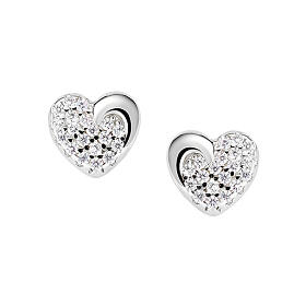 Orecchini Amen argento rodiato 925 zirconi bianchi