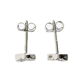 Orecchini Amen argento rodiato 925 zirconi bianchi
