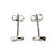 Orecchini Amen argento rodiato 925 zirconi bianchi s2